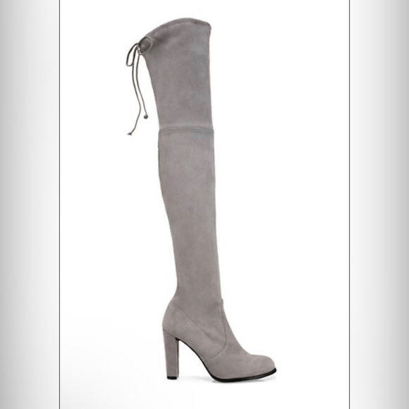 Stuart Weitzman Gray Highland Thigh High Boots 10m - Picture 2 of 7